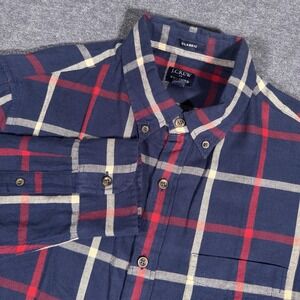 J Crew Shirt Mens Medium Brushed Twill Check Button Down Lightweight Flannel